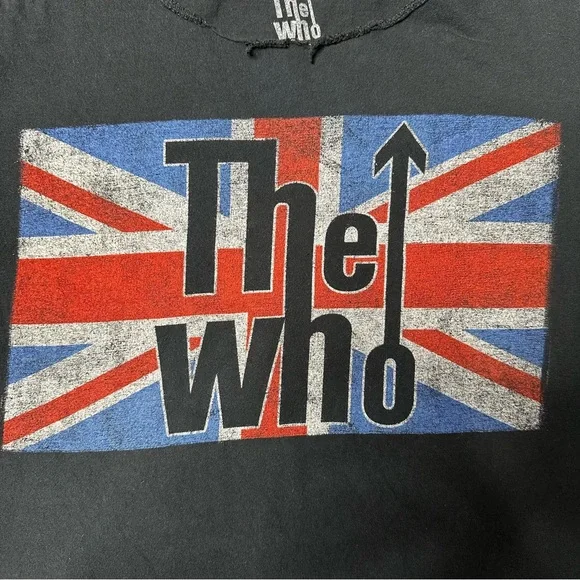 The Who Official Union Jack Logo Graphic T-Shirt Black Women’s Sz S - Picture 5 of 6
